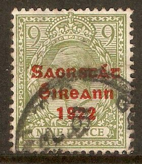 Ireland 1922 d Green. SG52.
